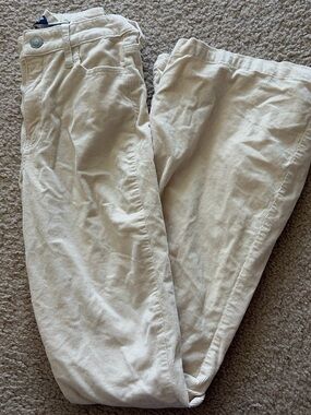 Hollister Women's Cream High Rise Boot Cut Jeans